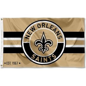 New Orleans Saints Patch Button Circle Logo Flag Large 3x5 Banner