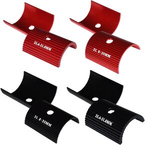 4 Pair Bike Handlebar Stem Shim Adapter Sheet Conversion Spacer Cycling Aluminum Alloy Accessories 25. 4 to 31. 8 + 31.8 to 35mm Black Red
