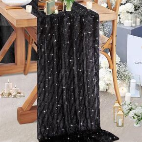 Wedding Table Runner 25x120 Inch Ivory Table Runner Sheer Fabric for 10ft Long Baby Shower Party Decorations