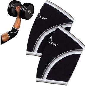 AEOLOS Compression Elbow Sleeves(Pair), 5mm Neoprene Elbow Barces for Weightlifting Powerlifting Tennis Golf and Basketball (Small, Black)