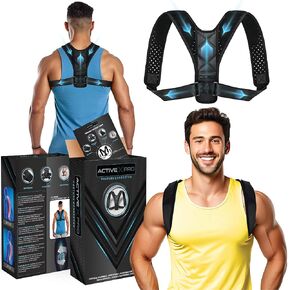 Posture Corrector for Women and Men - Shoulder Straightener Back Brace - Adjustable Straps - Scoliosis, Kyphosis, Scapula and Neck Hump Pain Relief - Lower, Mid, Upper Spine Support