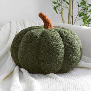 Halloween Pumpkin Pillow Stuffed Pumpkin Fluffy Plush Pumpkin Throw Pillow Plush Stuffed Pumpkin Shaped Pillow 3D Simulated Pumpkin Pillows for Party Home Decor (11 inch(Pack of 1), Brown)