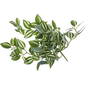 1pc Artificial Rattan Faux Leaf Vines Fake Green Bushes Hanging Artificial Greenery Artificial Wandering Jew Fake Vine Leaves Wandering Jew Plant Plants Indoor Plastic False Wall
