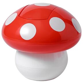Mushroom Trash Can Mini Trash Can with Lid Mushroom Basket Countertop Mini Garbage Cans Cute Mini Trash Can Pen Cup Holders for Desktop, Bedroom, Offices