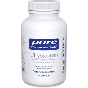 Pure Encapsulations L-Tryptophan | Amino Acid Supplement for Relaxation, Serotonin Support, PMS, and Sleep* | 90 Capsules