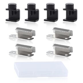 8PCS 3D Printer Bed Clips Clamps Ender 3 Glass Plate Clamps 3D Printer Build Plate Clips 3D Printer Heated Bed Glass 3D Printer Fix Clamp Adjustable Fixed Clips Glass Bed Stable Clamps