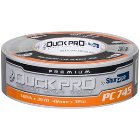 Shurtape Duck Pro Premium Grade Super-Tough Duct Tape for All-Weather Use on Rough Surfaces, 48mm x 35yd, 17 mil, Metallic Silver, 1 Roll (105518)