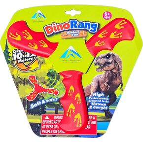Red Dinorang Boomerang - لعبة Boomerang المبتدئة الرائعة للأطفال والكبار. ناعمة وآمنة.