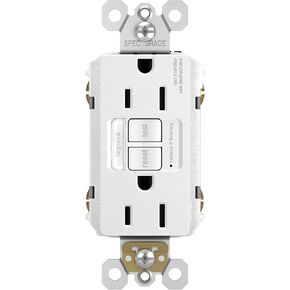 Legrand radiant 1597NTLTRWCCD4 15 Amp Night Light GFCI Self Test Tamper-Resistant Decorator Duplex Outlet with Cool Touch LED, White (1 Count)