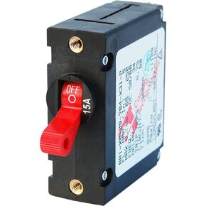 Blue Sea Systems - 7209-BSS Circuit Breaker AA1Toggle 15A Red (1EA)