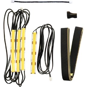 FYSETC 3D Printer Accessories - Bambulab P1P P1S Light Upgrade: 5V 12W COB LED - Strip Light 3 Segment Light - 1 Section Strip Light and Y Splitter Fit Stock Bar Plug and Play