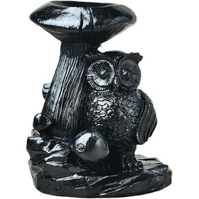 Tree Crystal Ball Stand Mushroom Sphere Stand Crystal Ball Holder Branch Stand Decoration for Crystal Ball Display Stand Home Decor Cute Animal DIY Design (White,A-Owl and Tree)