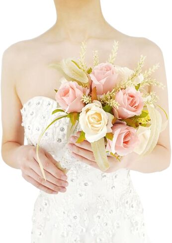 باقات وصيفة العروس لحفلات الزفاف زهور زرقاء مغبرة اصطناعية باقات الأوكالبتوس 1 حزمة مسبقة الصنع صغيرة من الزهور المركزية لحفلات الزفاف وحفلات الذكرى السنوية وديكور طاولة الطعام in Kuwait