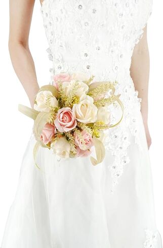 باقات وصيفة العروس لحفلات الزفاف زهور زرقاء مغبرة اصطناعية باقات الأوكالبتوس 1 حزمة مسبقة الصنع صغيرة من الزهور المركزية لحفلات الزفاف وحفلات الذكرى السنوية وديكور طاولة الطعام in Kuwait