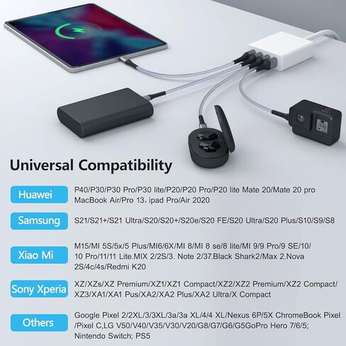كابل USB C [عبوة من قطعتين، 3 أقدام]، كابل شحن سريع 3A من النوع C، كابل شاحن USB A إلى USB C مجدول من النايلون لهاتف Samsung Galaxy A10e A20 A50 A51 S20 S10 S9 Note 9 LG V30 in Kuwait