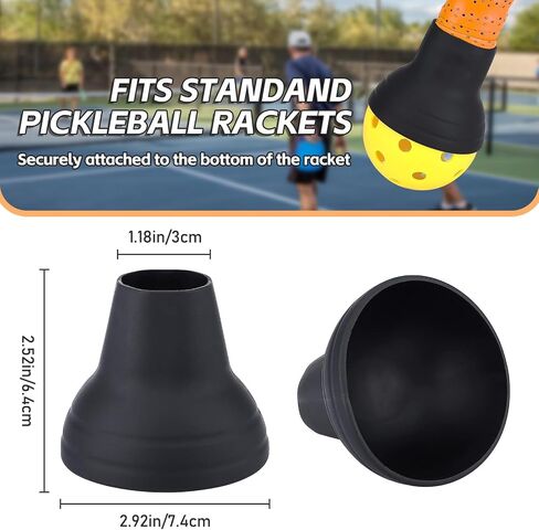 Pickleball Suction Cup Ball Retriever for Paddle - Easy Ball Pickup - Silicone Picker Upper Grabber - Essential Accessories for Pickleball Players in Saudi Arabia