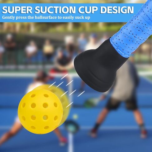 Pickleball Suction Cup Ball Retriever for Paddle - Easy Ball Pickup - Silicone Picker Upper Grabber - Essential Accessories for Pickleball Players in Saudi Arabia