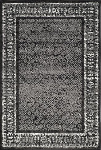 SAFAVIEH Adirondack Collection Accent Rug - 4' x 6', Black & Silver, Distressed Design, Non-Shedding & Easy Care, Ideal for High Traffic Areas in Entryway, Living Room, Bedroom (ADR110A) in Saudi Arabia
