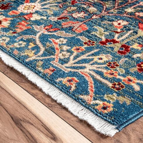 nuLOOM Dasilva Tribal Fringe Area Rug, 4x6, Blue in Saudi Arabia