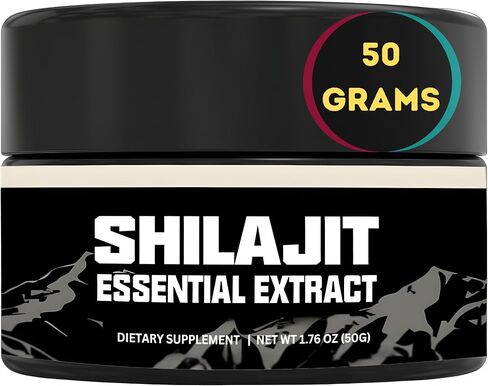 Pure Shilajit Resin Essential Extract, Gold Grade, 600mg Maximum Potency, Himalayan Natural Shilajit, 85+ Trace Minerals for Energy, Strength and Immune System Boost in Saudi Arabia