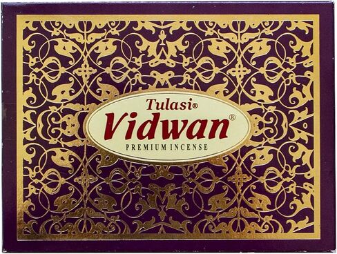 Tulasi Vidwan/Guru Masala Incense Mini Sticks - Box with 12 Packs, 15 Grams Per Pack … in Saudi Arabia