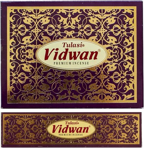 Tulasi Vidwan/Guru Masala Incense Mini Sticks - Box with 12 Packs, 15 Grams Per Pack … in Saudi Arabia