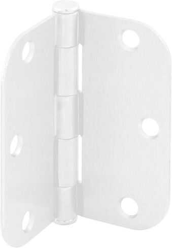 Prime-Line U 1150883 Door Hinge Residential Smooth Pivot, 3-1/2 In. x 3-1/2 In. with 5/8 In. Radius Corners, 3 Holes per Leaf with Screws, Matte Black Finish, .087 In. Gauge (3 Pack) in Saudi Arabia