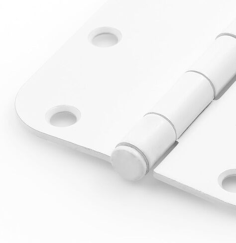 Prime-Line U 1150883 Door Hinge Residential Smooth Pivot, 3-1/2 In. x 3-1/2 In. with 5/8 In. Radius Corners, 3 Holes per Leaf with Screws, Matte Black Finish, .087 In. Gauge (3 Pack) in Saudi Arabia