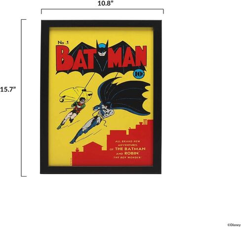 DC Comics Batman Comic Book Cover Framed Wood Wall Decor - Retro Batman Wall Art for Man Cave or Movie Room in Saudi Arabia