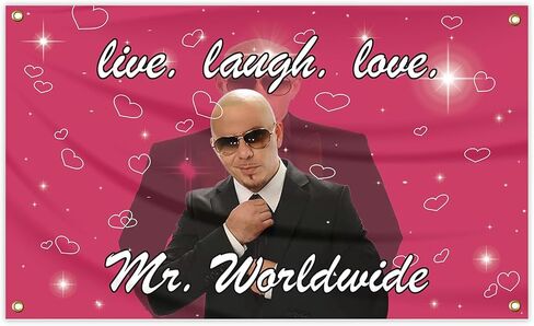 مستر. لافتة Worldwide Says To Live Laugh Love Flag مقاس 3×5 أقدام لغرفة النوم الجامعية وغرفة النوم وغرفة المعيشة، ملاكمة-1 in Saudi Arabia
