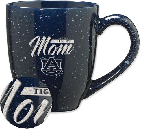 Rico Industries NCAA unisex-adult NCAA Mom 16 oz Team Color Laser Engraved Speckled Ceramic Coffee Mug in Saudi Arabia
