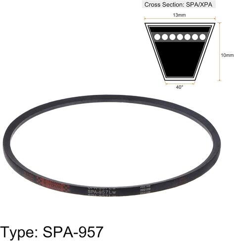 SPA-957 V-أحزمة محرك الحزام 957 مم مقاس الملعب 13 مم العرض 10 مم الارتفاع مطاط لنقل الطاقة in Saudi Arabia