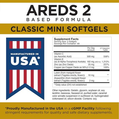 VITEYES® AREDS 2 Softgels, 120 Count - Single Daily Dose Eye Vitamin in Kuwait