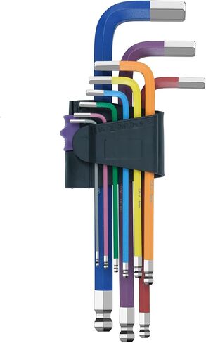 9 Pcs Hex Key Allen Wrench Set, Torx TRX Star Coloured Wrench Set T10, T15, T20, T25, T27, T30, T40, T45, T50 Hex Key Wrench Set for Furniture Assembly, Bicycle Maintenance, Household DIY in Saudi Arabia