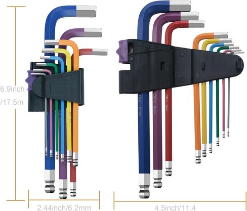 9 Pcs Hex Key Allen Wrench Set, Torx TRX Star Coloured Wrench Set T10, T15, T20, T25, T27, T30, T40, T45, T50 Hex Key Wrench Set for Furniture Assembly, Bicycle Maintenance, Household DIY in Saudi Arabia
