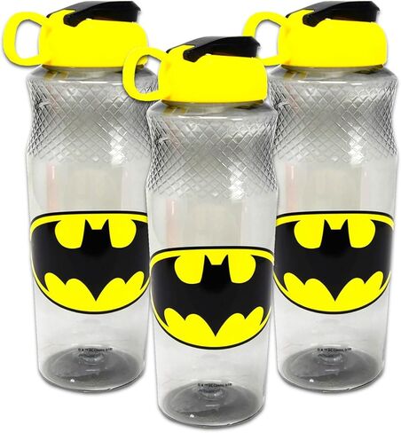 زجاجة مياه باتمان للأولاد - مجموعة من 3 قطع من اللوازم المدرسية باتمان مع زجاجة شرب باتمان بالإضافة إلى ملصقات باتمان وكتاب أنشطة الملصقات والمزيد | أكواب الشرب باتمان للأطفال in Kuwait