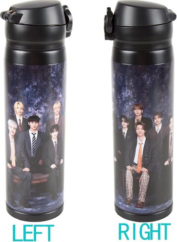 زجاجة مياه من الفولاذ المقاوم للصدأ من Seventeen kpop سعة 500 مل سعة 17 أونصة تحافظ على السوائل ساخنة أو باردة in Kuwait