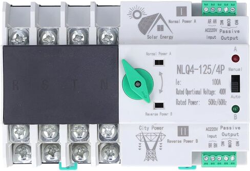 Dual Power Automatic Transfer Switch Electrical Selector Switch Millisecond Circuit Fast Controller 4P 100A 220V in Saudi Arabia