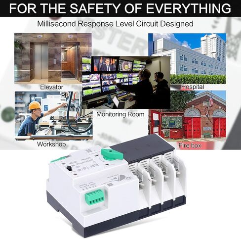 Dual Power Automatic Transfer Switch Electrical Selector Switch Millisecond Circuit Fast Controller 4P 100A 220V in Saudi Arabia