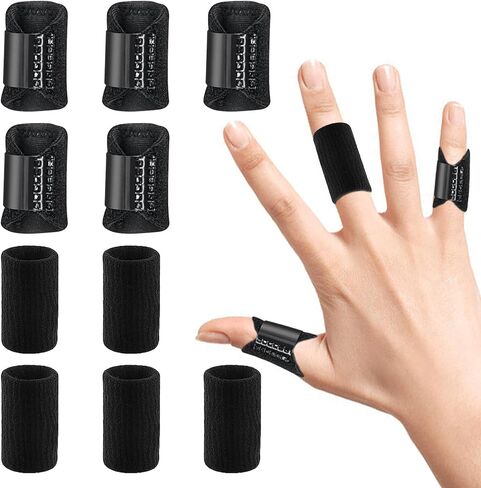 Thumb Finger Splints, 5pcs Finger Support Brace Finger Stabilizer with 5pcs Nylon Sleeves for Arthritis Broken Fingers Straightening Immobilization in Kuwait