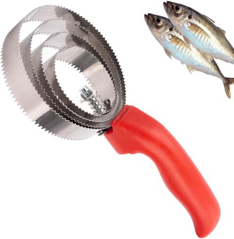 Fish Skin Brush Fast Remove, 2 Pack Stainless Steel Fish Scaler Remover, Heavy Duty commercial Fish Scaler Brush Fish Scaler Cleaning, Stainless Steel Sawtooth Easily Remove Fish Scales in Saudi Arabia