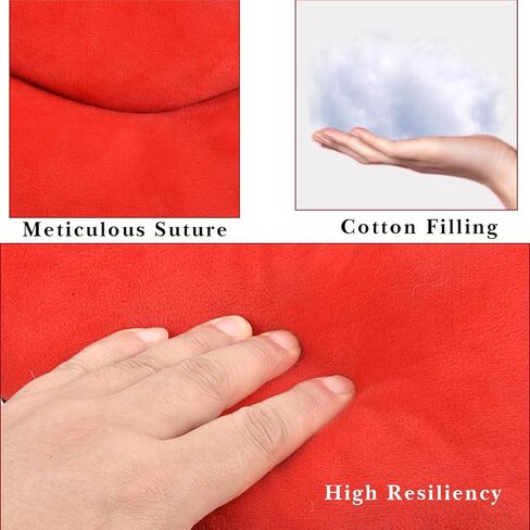 وسادة رمي الشفاه ChezMax، وسادة قبلة ثلاثية الأبعاد قابلة للترتر، ديكور منزلي لامع باللونين الأحمر والفضي، هدية عيد الحب الناعمة اللطيفة للأريكة وغرفة المعيشة وغرفة نوم السيارة، 18 × 9 بوصات in Kuwait