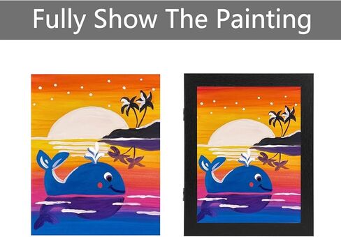 إطارات فنية للأطفال، إطار عرض الأعمال الفنية للأطفال مفتوح أمامي قابل للتغيير، إطار عرض الأعمال الفنية للأطفال مقاس A4 إطارات تخزين الصور لرسم الحرف اليدوية والمشاريع الفنية المدرسية والمكتب المنزلي (أسود. 4 عبوات) in Kuwait