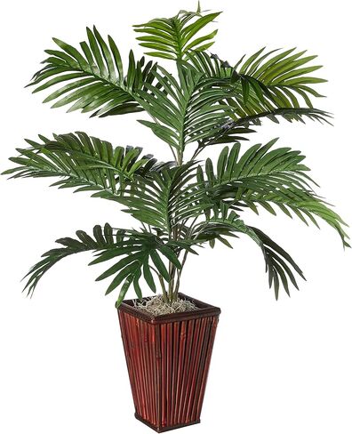 Nearly Natural Areca Palm with Bamboo Vase Silk Plant in Saudi Arabia