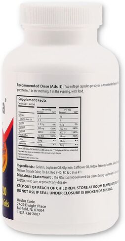 Vita Naina (120 SoftGels) | AREDS2 Eye Vitamins and Mineral Supplement (Zeaxanthin 2mg) | High Bioavailability and Bio-Absorption Formula | Easy on Your Digestive System | Easy to Swallow in Saudi Arabia