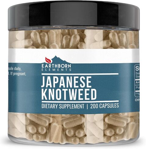 Earthborn Elements Japanese Knotweed Extract 200 Capsules, Pure & Undiluted, No Additives in Saudi Arabia