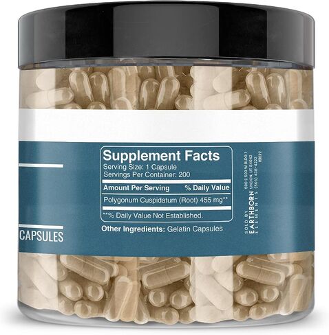 Earthborn Elements Japanese Knotweed Extract 200 Capsules, Pure & Undiluted, No Additives in Saudi Arabia