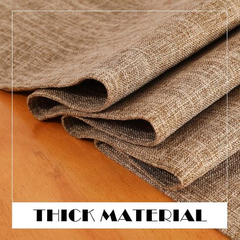 Burlap Farmhouse Cotton Linen Table Runner, Rustic Woven Solid Color Table Runner for Dining, Kitchen, Holiday, Halloween, Christmas, Party (12x82 inch, Khaki) in Saudi Arabia