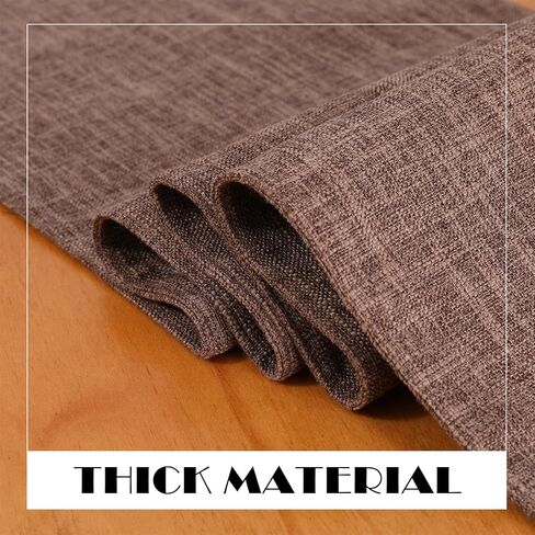 Burlap Farmhouse Cotton Linen Table Runner, Rustic Woven Solid Color Table Runner for Dining, Kitchen, Holiday, Halloween, Christmas, Party (12x82 inch, Khaki) in Saudi Arabia