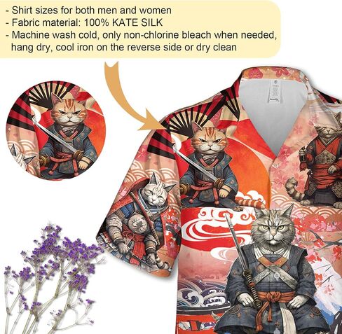 قمصان Samurai Warrior هاواي للرجال - مجموعة قمصان Samurai General Armor للرجال هاواي بأزرار سفلية وأكمام قصيرة 84 in Saudi Arabia